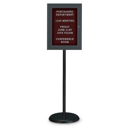 United Visual Products Corkboard, Triple Door, Radius Frame, 72x48", Black/Black UV70055-BLACK-BLACK